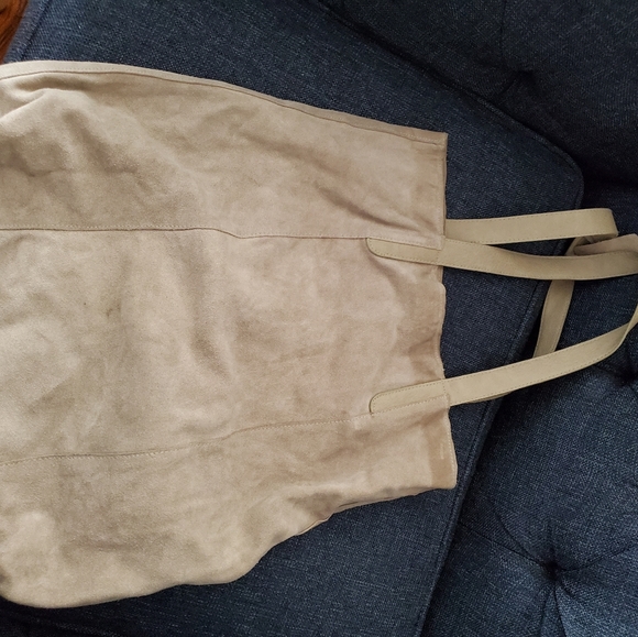 Target top handle tote green suede bag - Picture 2 of 2